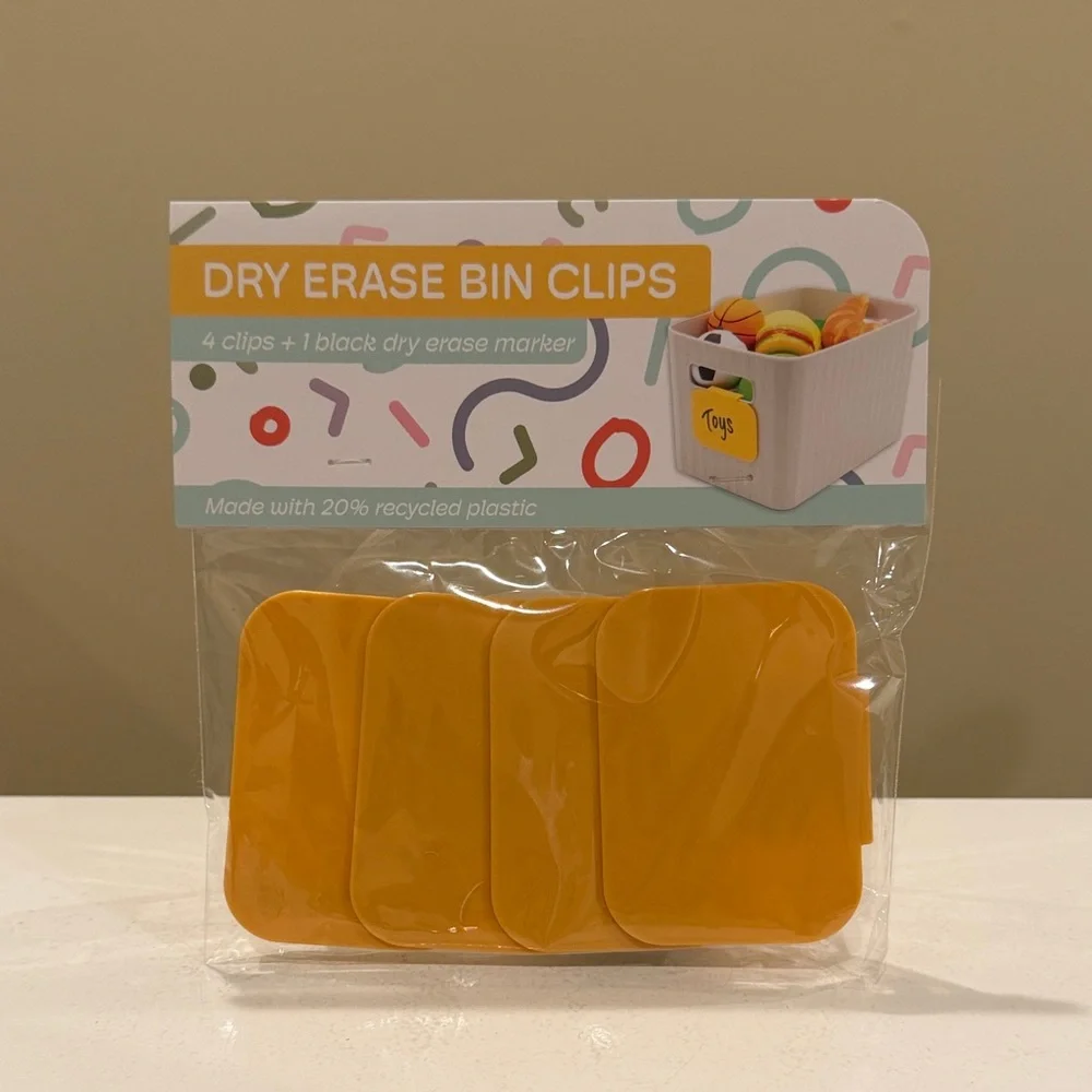 New Target Bullseye Playground 4 pk of Dry Erase Bin Clips